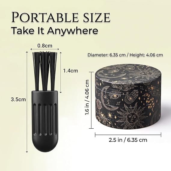 Grinder Large Crusher, 63 mm Tarot Grinder, 4 Layers, for Spice, Herbs, Seasonings, Herb, Coffee with Pollen Scraper and Brush, Gift for Special Occasions