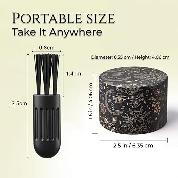 Grinder Large Crusher, 63 mm Tarot Grinder, 4 Layers, for Spice, Herbs, Seasonings, Herb, Coffee with Pollen Scraper and Brush, Gift for Special Occasions
