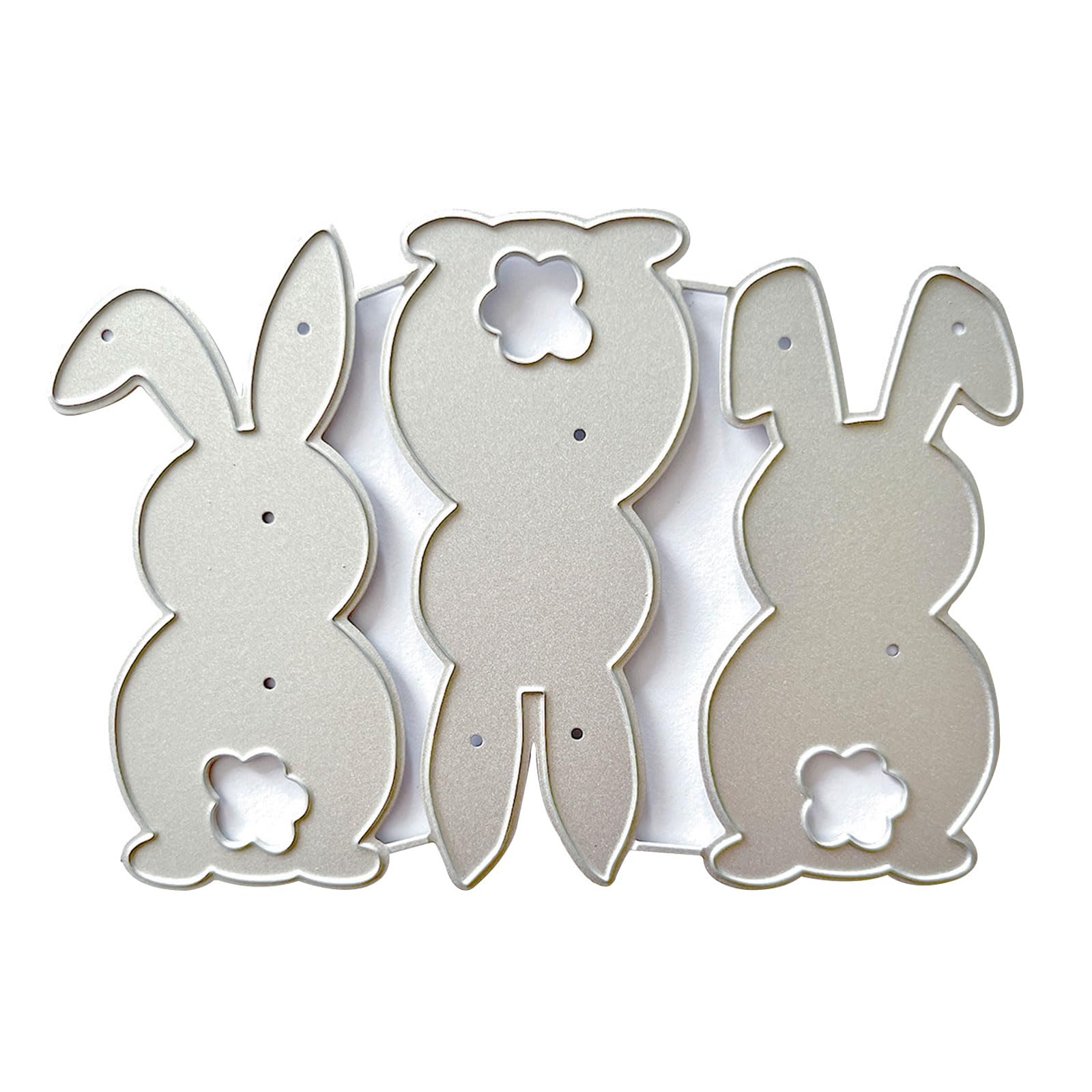 Ruarby Bunnies Cutting Dies Templates Decorative Embossing Paper Scrapbooking Die Cut for Card Making Scrapbooking Bookmarks Cutting Dies