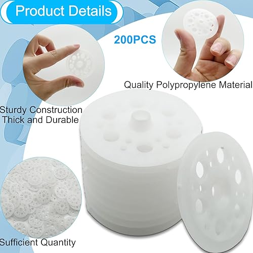 Miniatura 10 de Arandelas de plástico de 1.772 in Arandelas de polipropileno para fijación y fijación de tablero de espuma, arandelas planas de plástico para