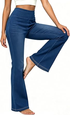 Bell Bottoms Jeans For Women Flare Bootcut Jean Pull On Stretchy Denim Pant