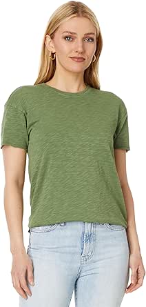 Mod-o-doc Women's Short Sleeve Step Hem Crew Neck Tee at Amazon Women’s ...