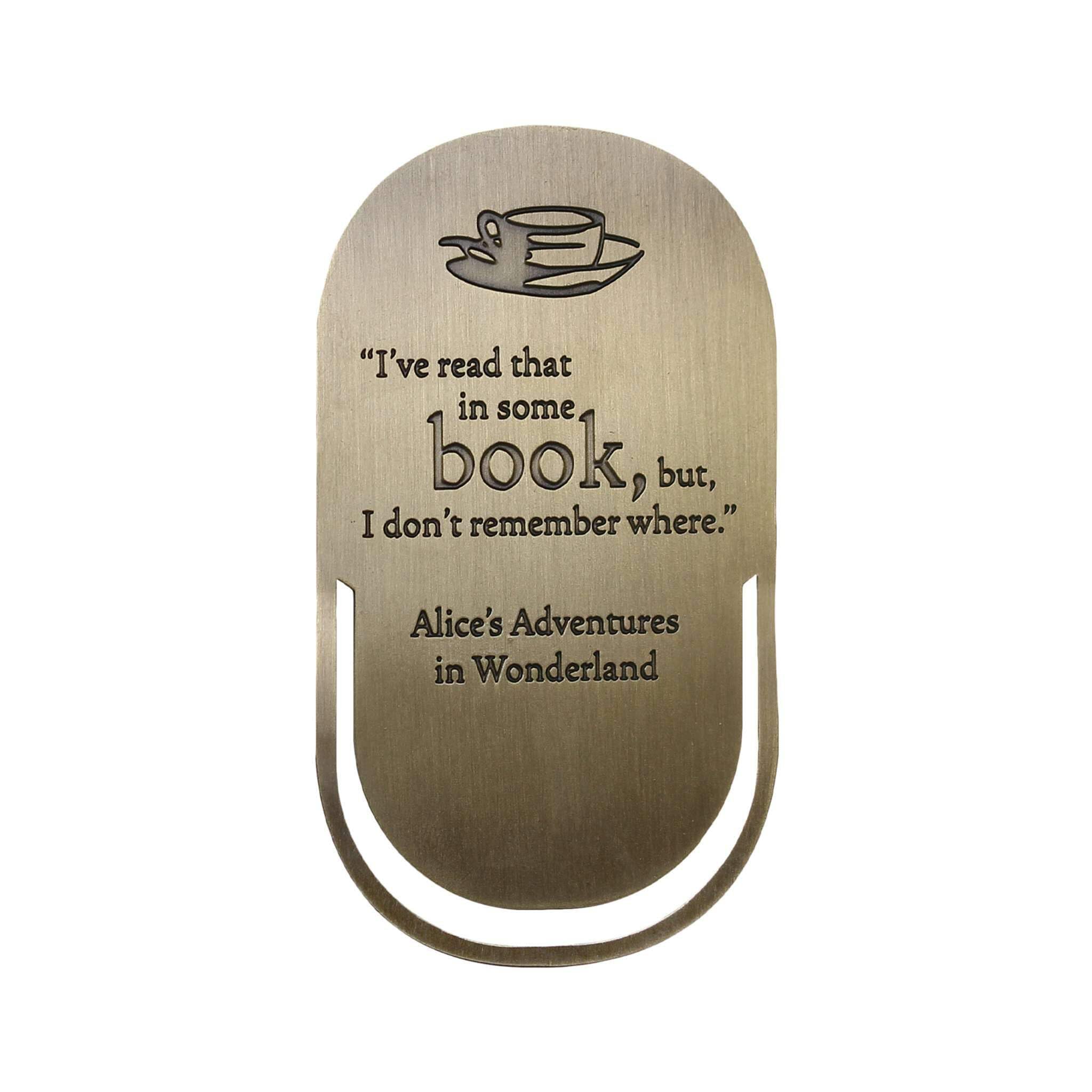 Half Moon Bay Alice in Wonderland Metal Bookmark | Book Markers for Women & Teacher | Alice in Wonderland Gifts & Gifts for Book Lovers | Reading Accessories & Bookish Gifts