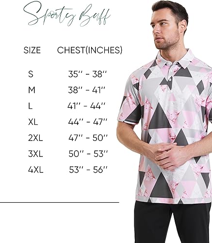 Miniatura 7 de Polo de golf para hombre, polo de golf de secado rápido y rendimiento destacado para hombre