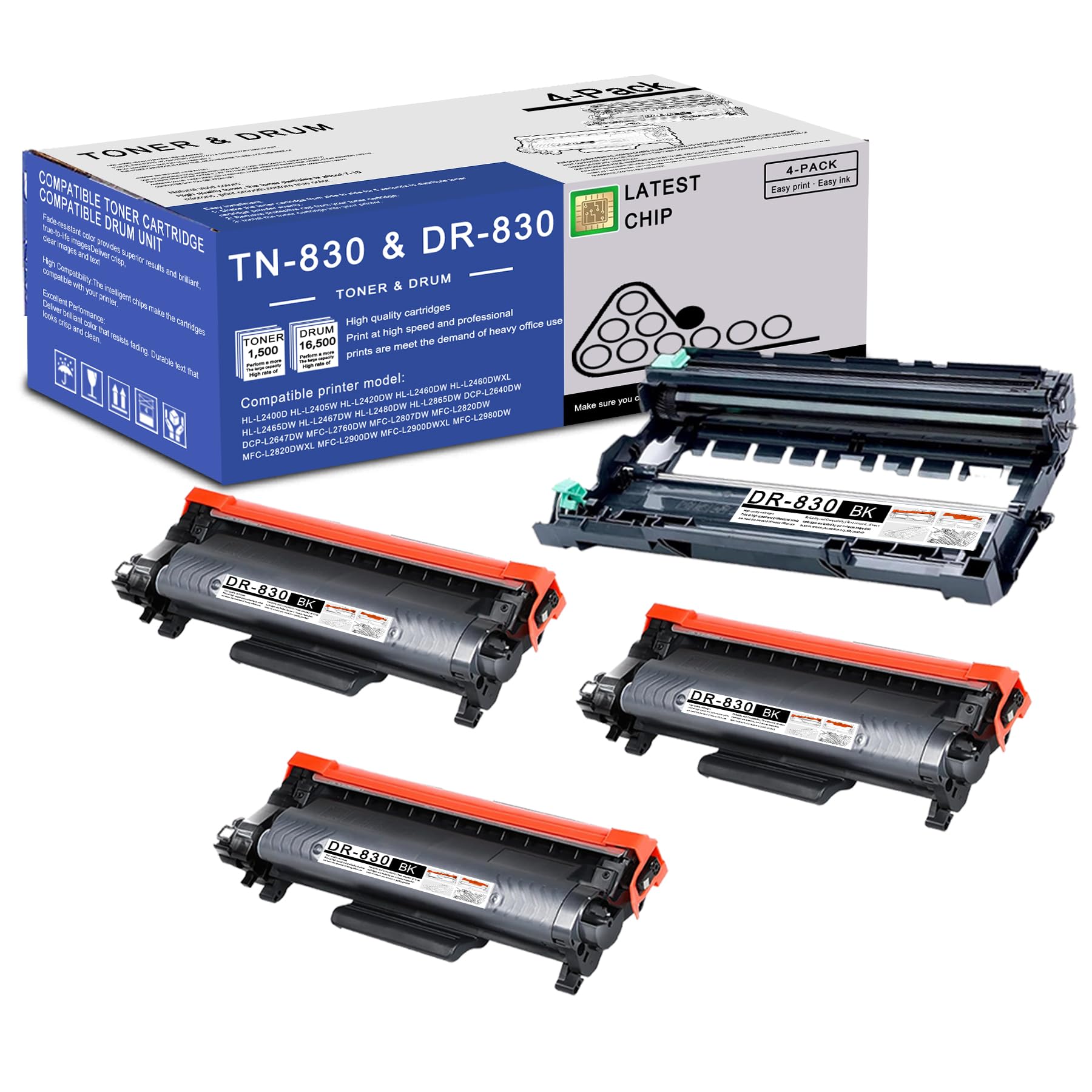 Toner T3AZUR Kit Tambour Compatible Avec Brother DR3100, DR3200 Pour Brother HL5240, HL5240DL