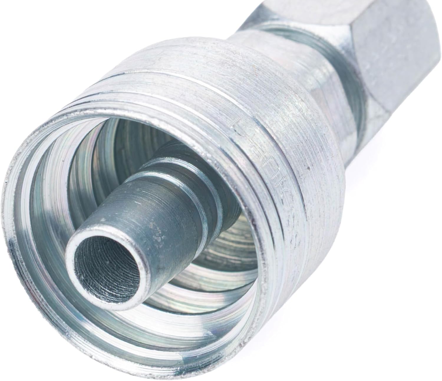 1AA6FJ6 Hydraulic Hose Fitting – Straight Female JIC 37° Swivel x Hose Barb – Carbon Steel, Dura-Kote Finish, Replaces 06U-606 & 06Z-606 (Pack of 10)