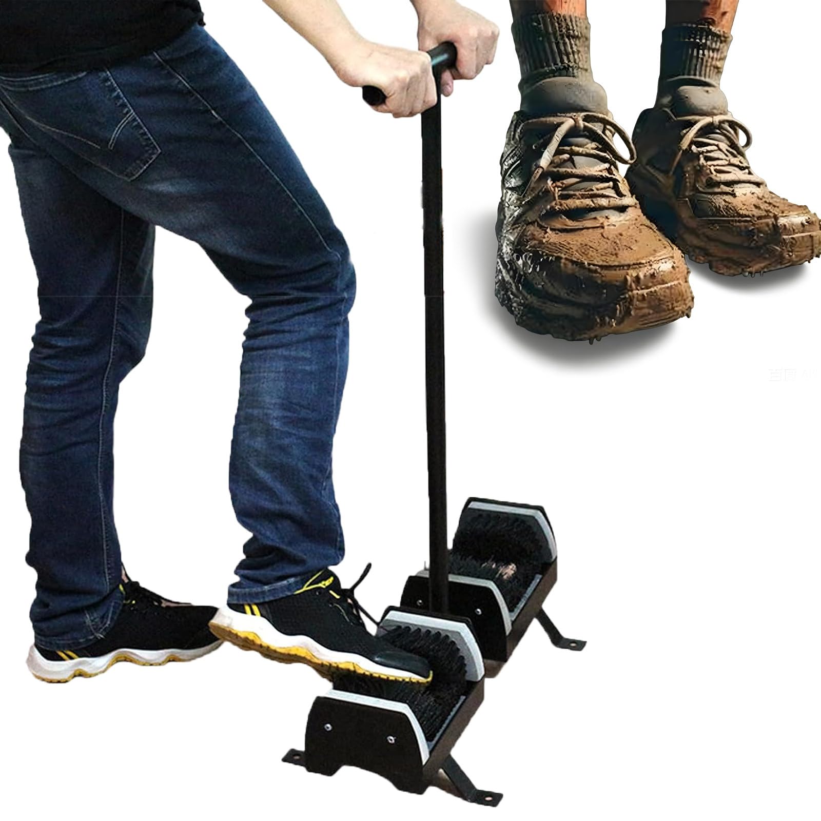 Raspador de Barro de Doble Cara para Calzado, Herramienta Universal de Limpieza, para Limpiar Zapatos y Botas en Exteriores, Elimina Barro y Suciedad de Calzado, Zapatillas Deportivas