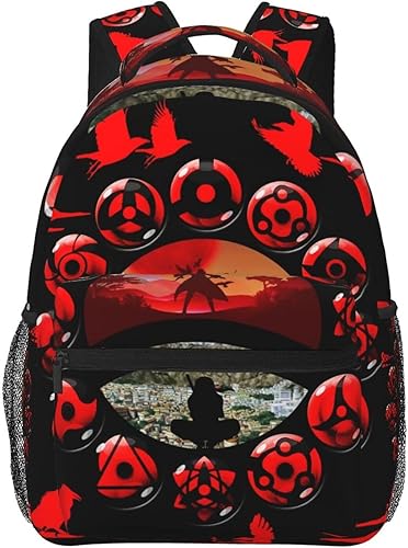 Anime - Mochila para niños y niñas, impermeable, ligera, mochila de viaje, Negro -, Mochilas de viaje