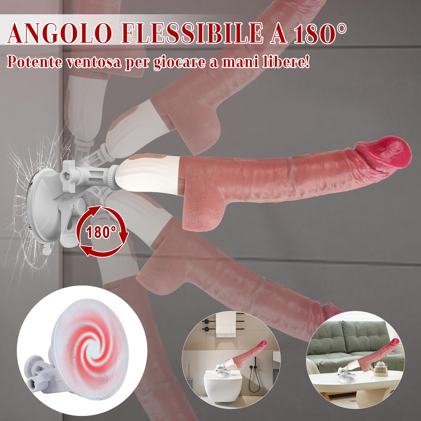 Dildo Realistico Vibratoreper Donna Professionale - Sex Machine Dildo Anale Sexytoysys Donna Coppia con 9 Mmodalità di Spinta, Oscillazione e Vibrazione, Vibratore Anal Sex Toys Sessuali per Donne