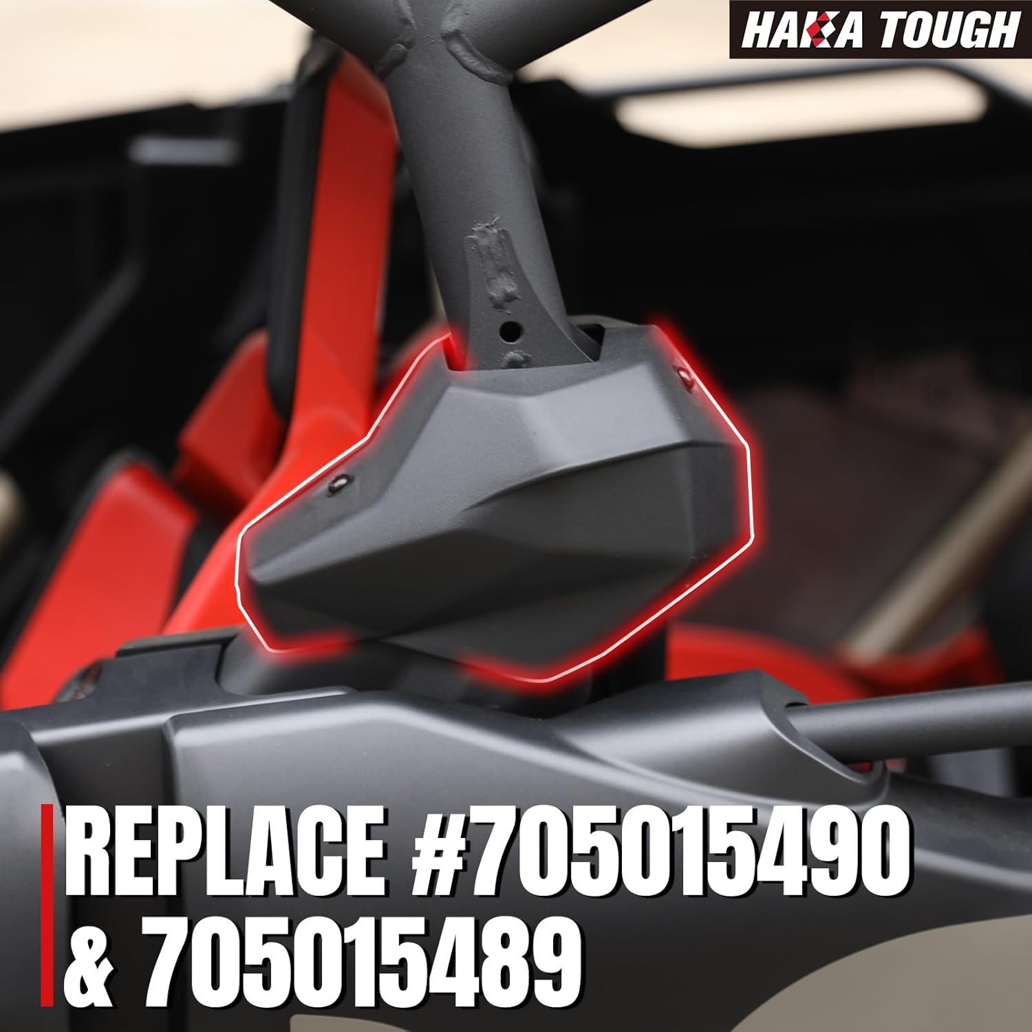 HAKA TOUGH X3 Central Cage Trim Cover for 2017-2025,Plastic Center Cage Protection Plate Shield Guard for Can Am Maverick X3 MAX Accessories, Replace #705015490, 705015489,2PCS