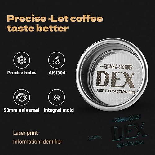 Miniatura 2 de MHW-3BOMBER Cesta de filtro de 2.283 in 0.78 oz DEX 2.283 in Precision Basket Espresso Coffee Filter FB5623