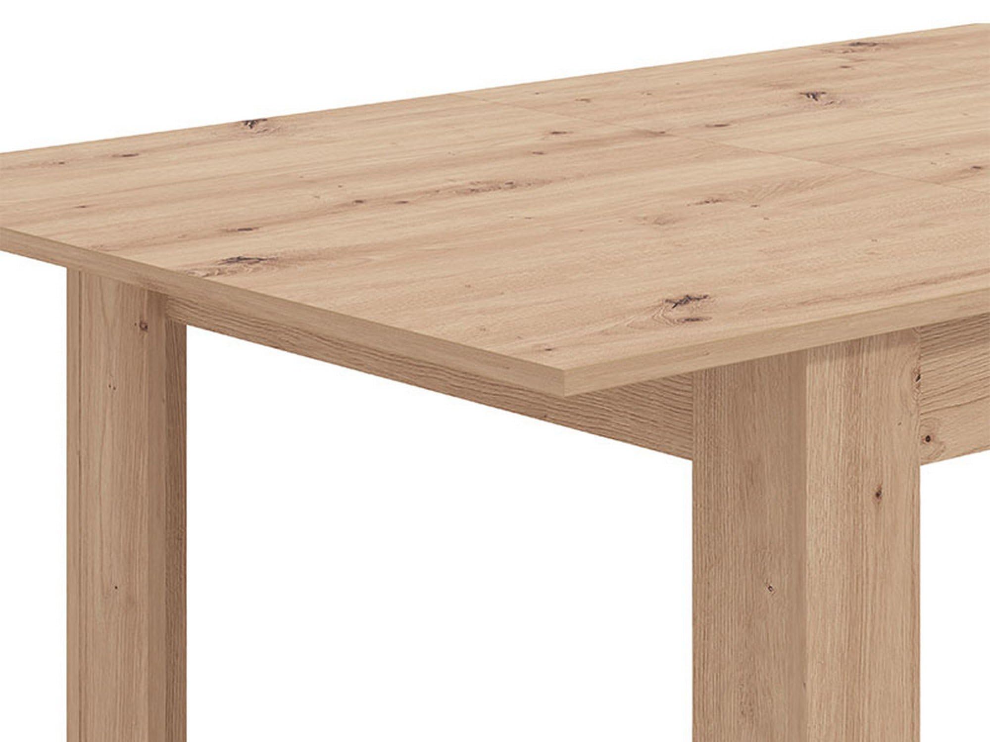 Dmora Tavolo Allungabile Sanaki 120x80x76h cm Marrone Rovere Nodi 8 Posti Allungabile
