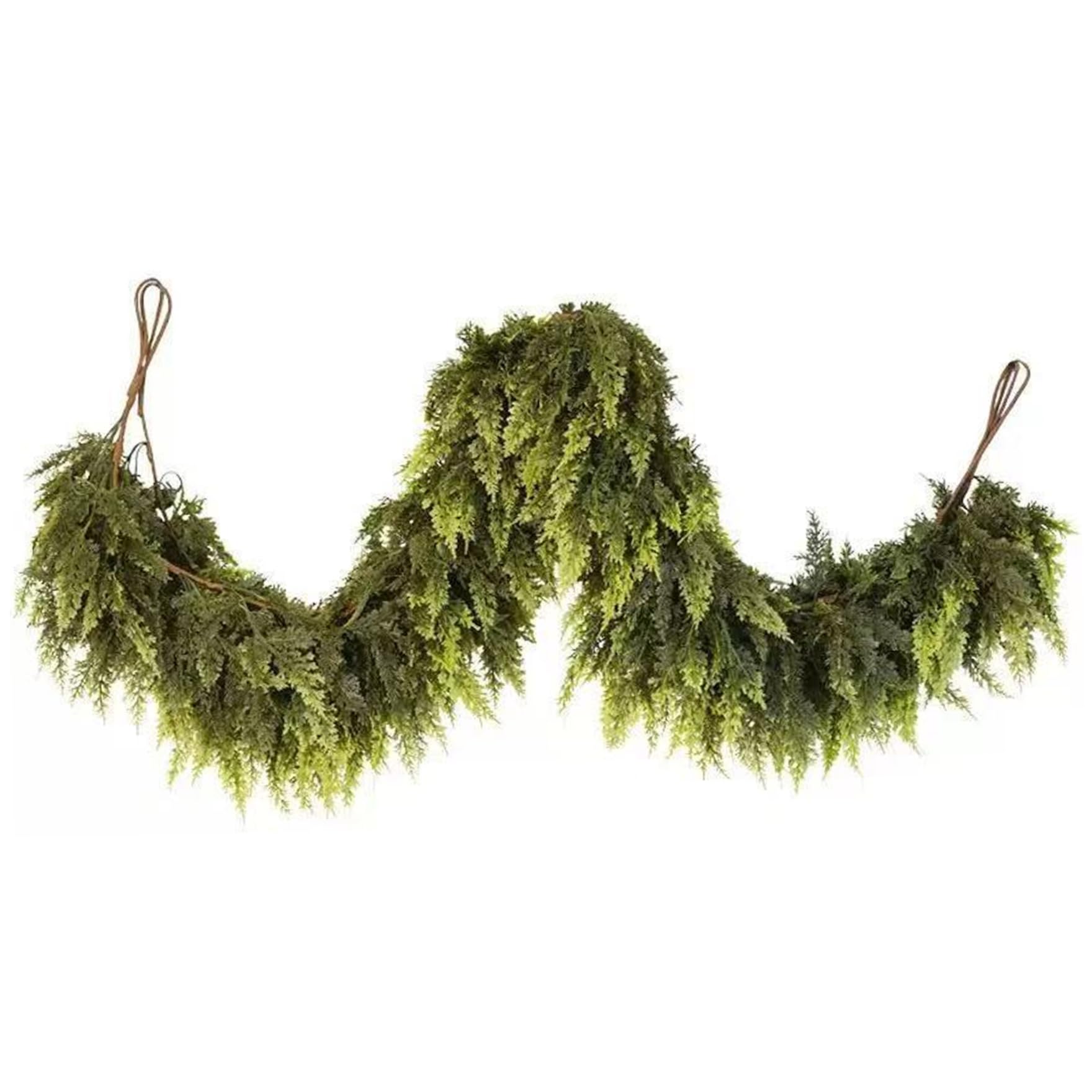 Guirlande de noël cèdre toucher réel 6 pieds pour manteau cheminée d'hiver