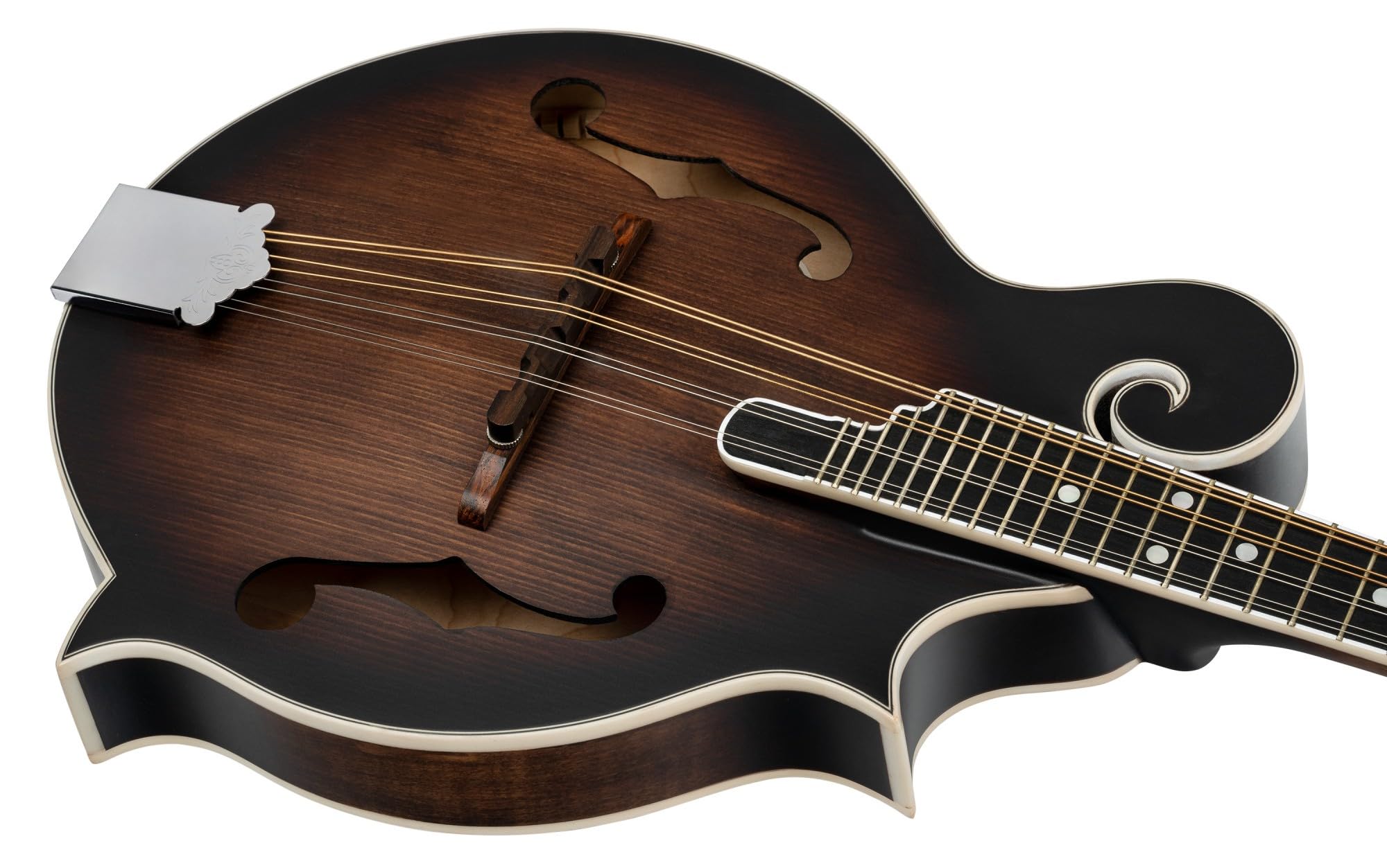 Ortega Guitars Mandoline Style F Électro-Acoustique – Ouïes en F – Série Americana – Épicéa/Érable, Marron (RMFE30-WB)
