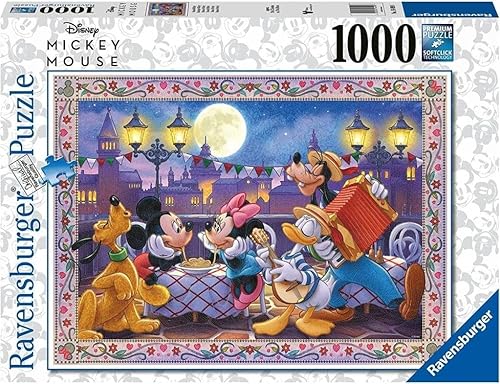 Ravensburger Disney Mickey Mouse Rompecabezas de 1000 piezas de Mickey Mosaic para adultos, cada pieza es única, tecnología Softclick significa que