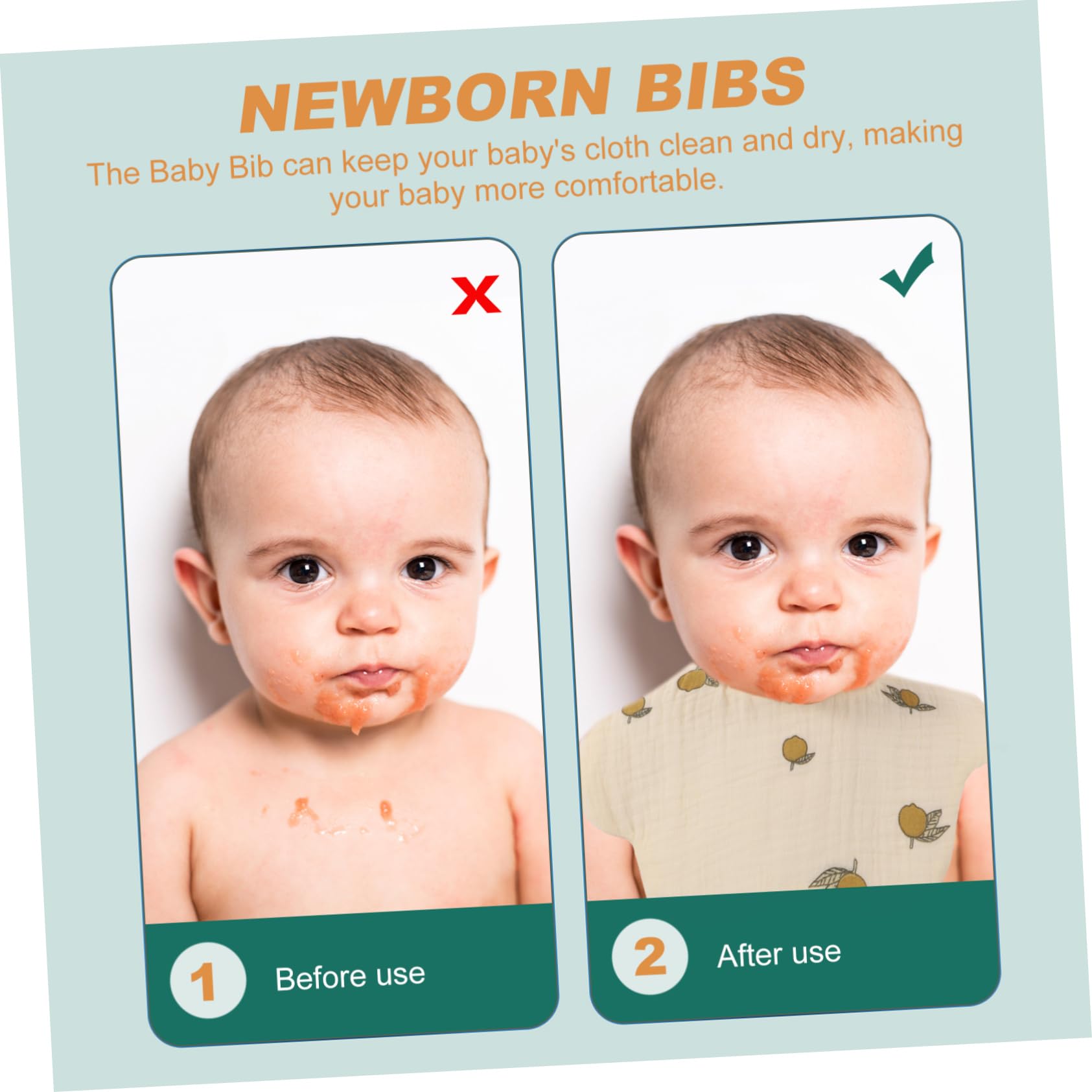 ibasenice Bavaglini bibs bavaglie - Bavaglino lavabile accessori per bambini per ragazze grembiule da bambino bavaglino per bambino panno per il rutto del cotone