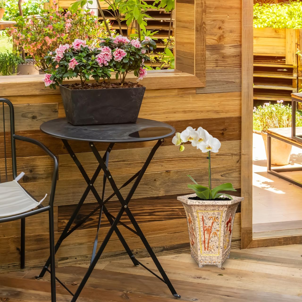 YARNOW DIY Hexagonal Concrete Planter Mold - Durable Thickened Plastic Flower Pot Mold for Crafting, Resin, and Cement Projects