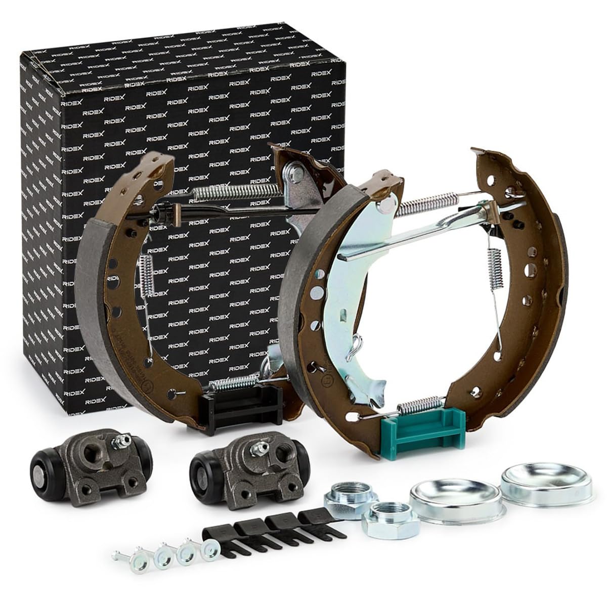 RIDEX 3859B0244 Kit de freins à tambour Arrière avec régulateur intégré avec levier frein à main Compatible avec CITROËN C3 I 3/5 portes FC, FN