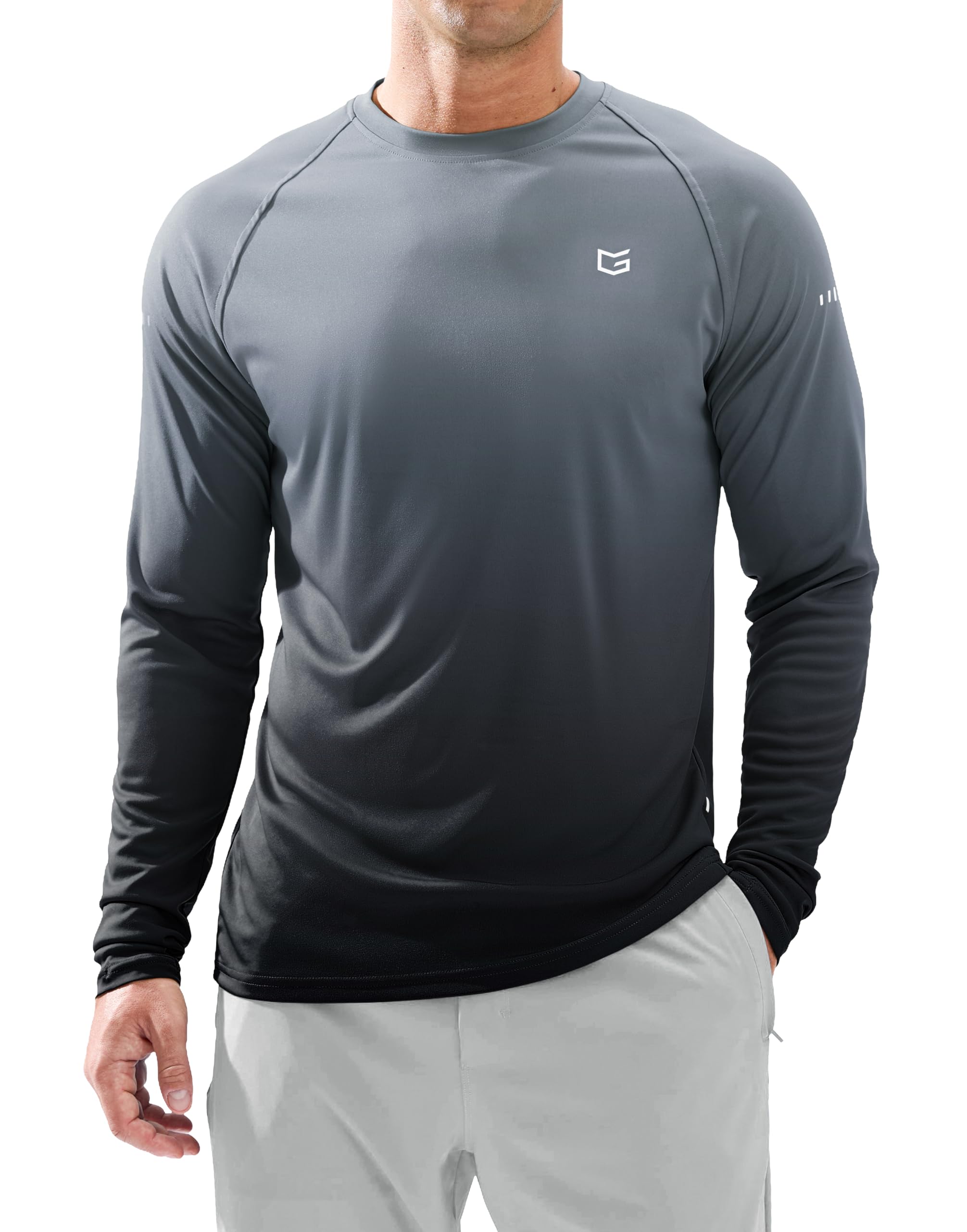 Men's Sun Protection Swim Long Sleeve UPF 50+ Rash Guard Lightweight Shirts