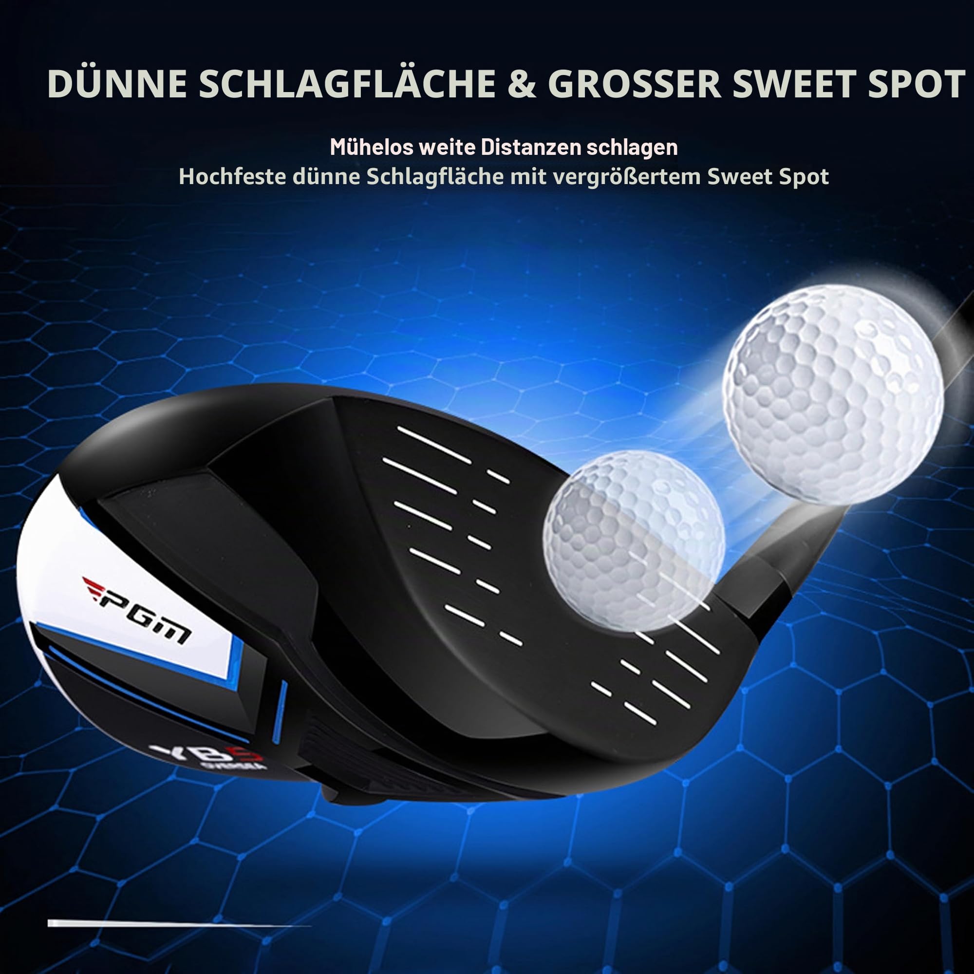 PGM Herren Golfschläger-Sets - 11-teilig - 2 Holz (#1,3), 1 Hybrid (#4H), 7 Eisen (#5,6,7,8,9,PW,SW), 1 Putter - Golfständer Tasche, Rechtshänder - Ideal für Anfänger