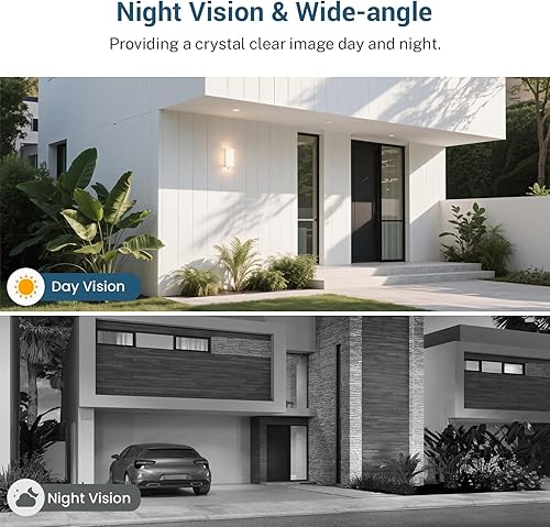 Miniatura 7 de Timbre inteligente inalámbrico de 1080p con receptor de timbre, imagen HD en vivo, detección humana AI, Wi-Fi de 2.4 GHz, audio bidireccional