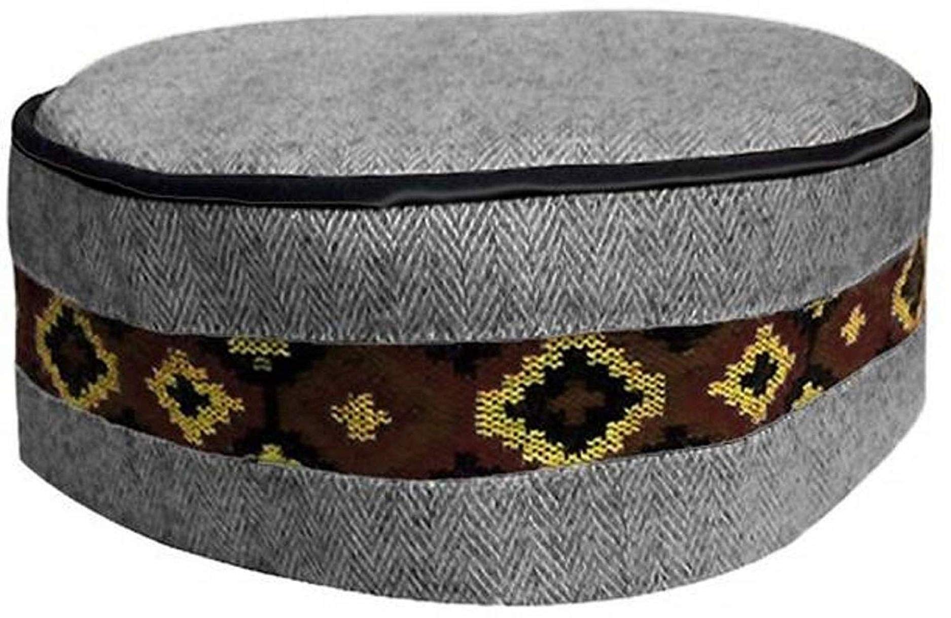 Unisex Wool Himachal Cap (Pahari Topi) White, Free Size