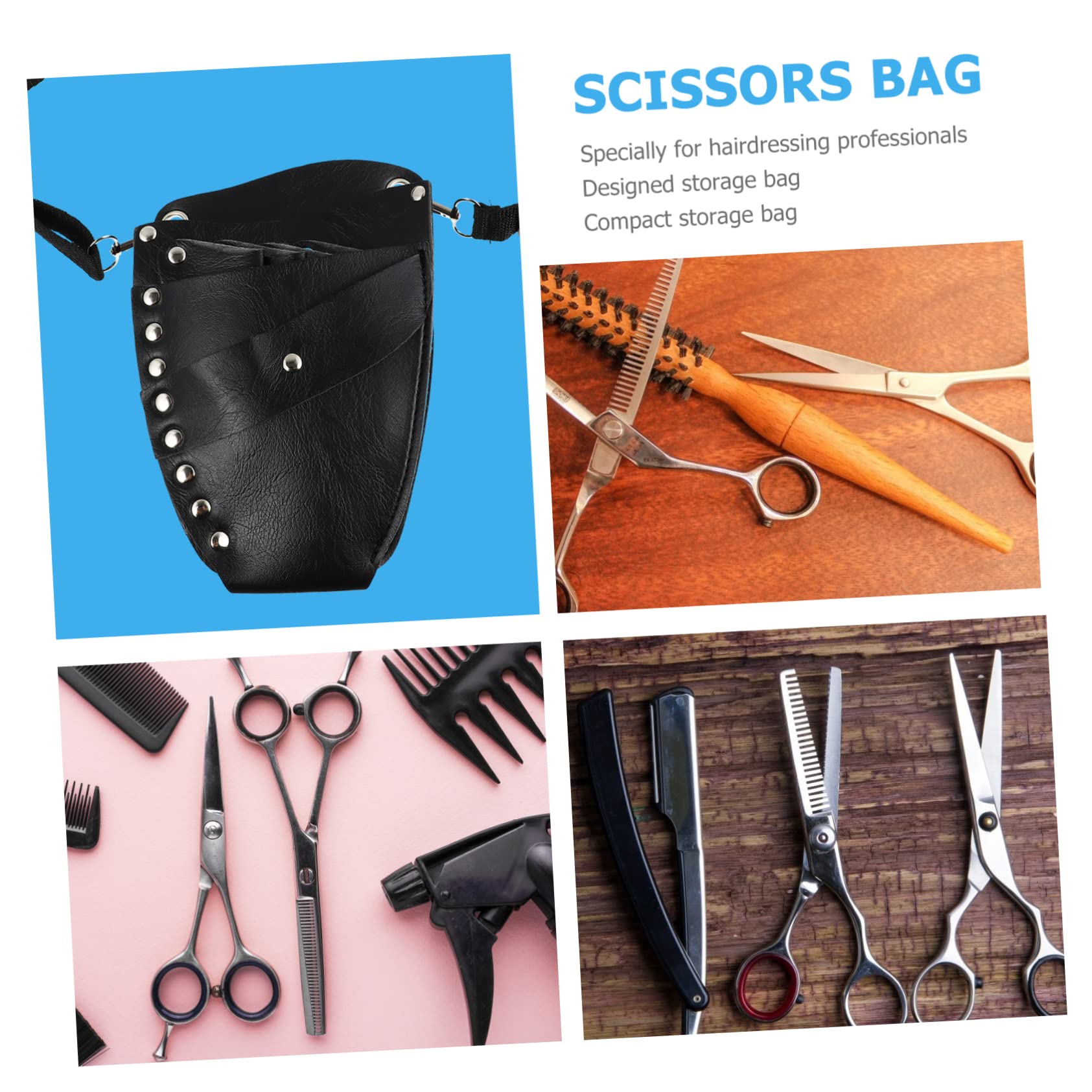 BESTYASH Hair Tools Bag Hairdressing Waist Bag Barber Scissors Adjustable for Men Women