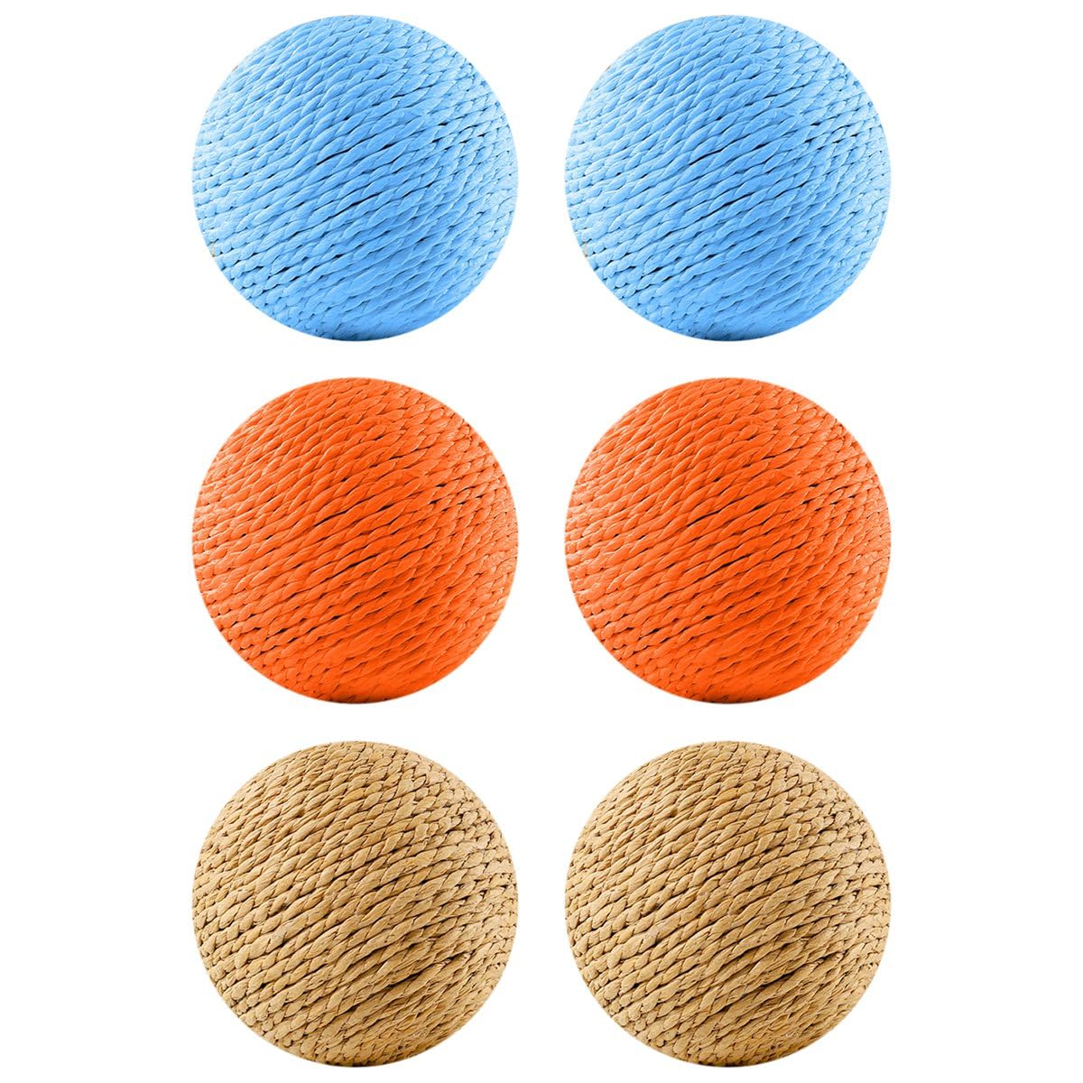 Pelota de sisal para gatos que sufren de sarro y muerden los muebles