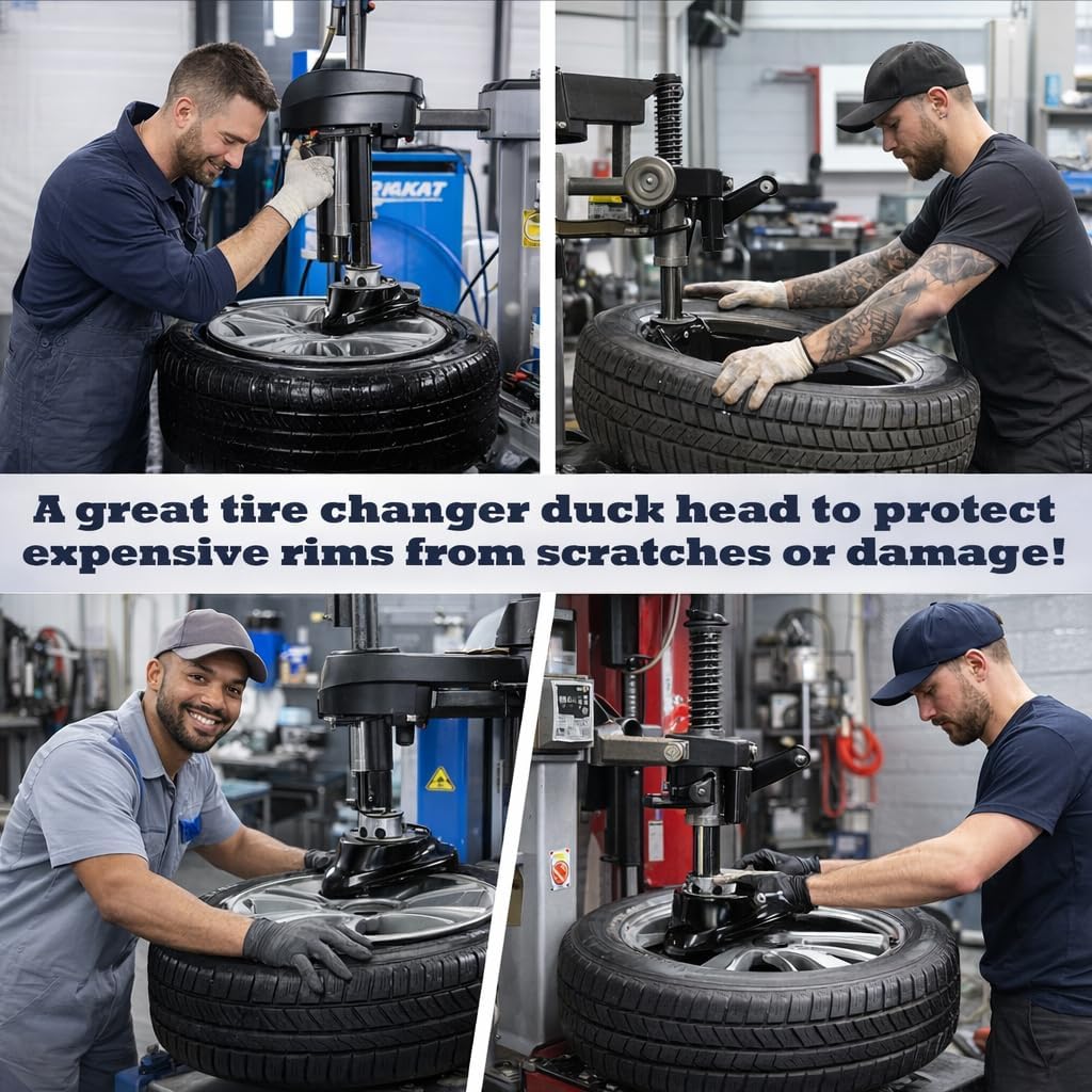 5 Pack Tire Changer Duck Head 4-120129B, Tire Machine Duck Head Compatible with Hunter TCX/Corghi/MTS Wing Style Black Plastic Duck Head for Workshop Tire Changer, Black