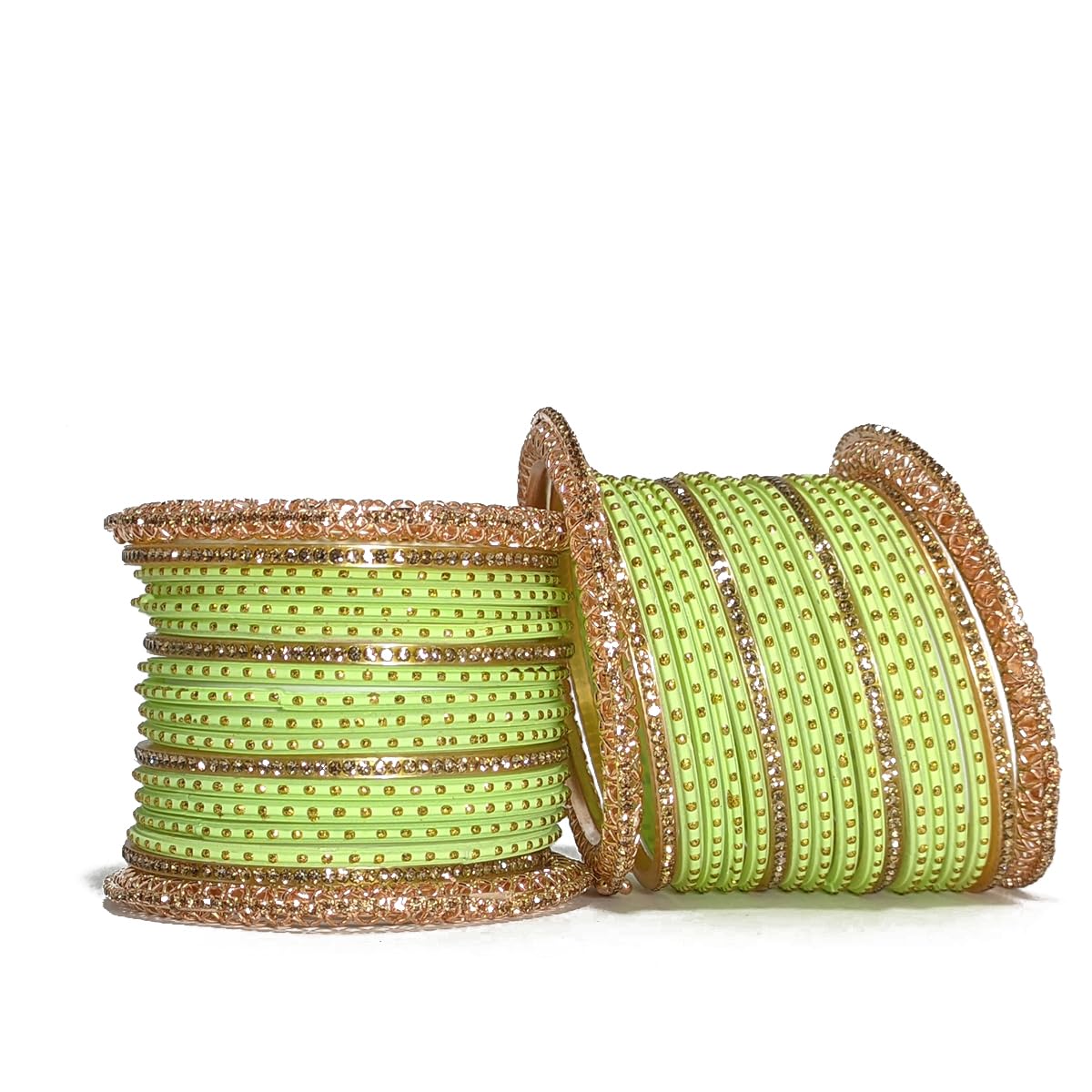 ONFLOW Glass Bangles Chudi And Golden Bangles (kada) Set Different design bridal Bangles Set,For Women & Girls (Set Of 1) (Pista Color, 2.6) (B0C73TYN8H) Amazon Price History, Amazon Price Tracker