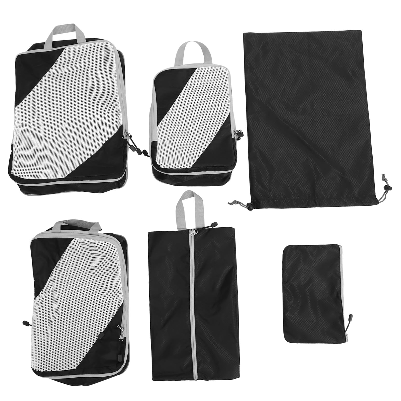 SECFOU 6 Piezas Organizadores de Viaje con Compresión Juego de Bolsas para Maletas Ahorro de Espacio Resistente Manchas Múltiples para Ropa y Artículos de Aseo Accesorios para Equipaje