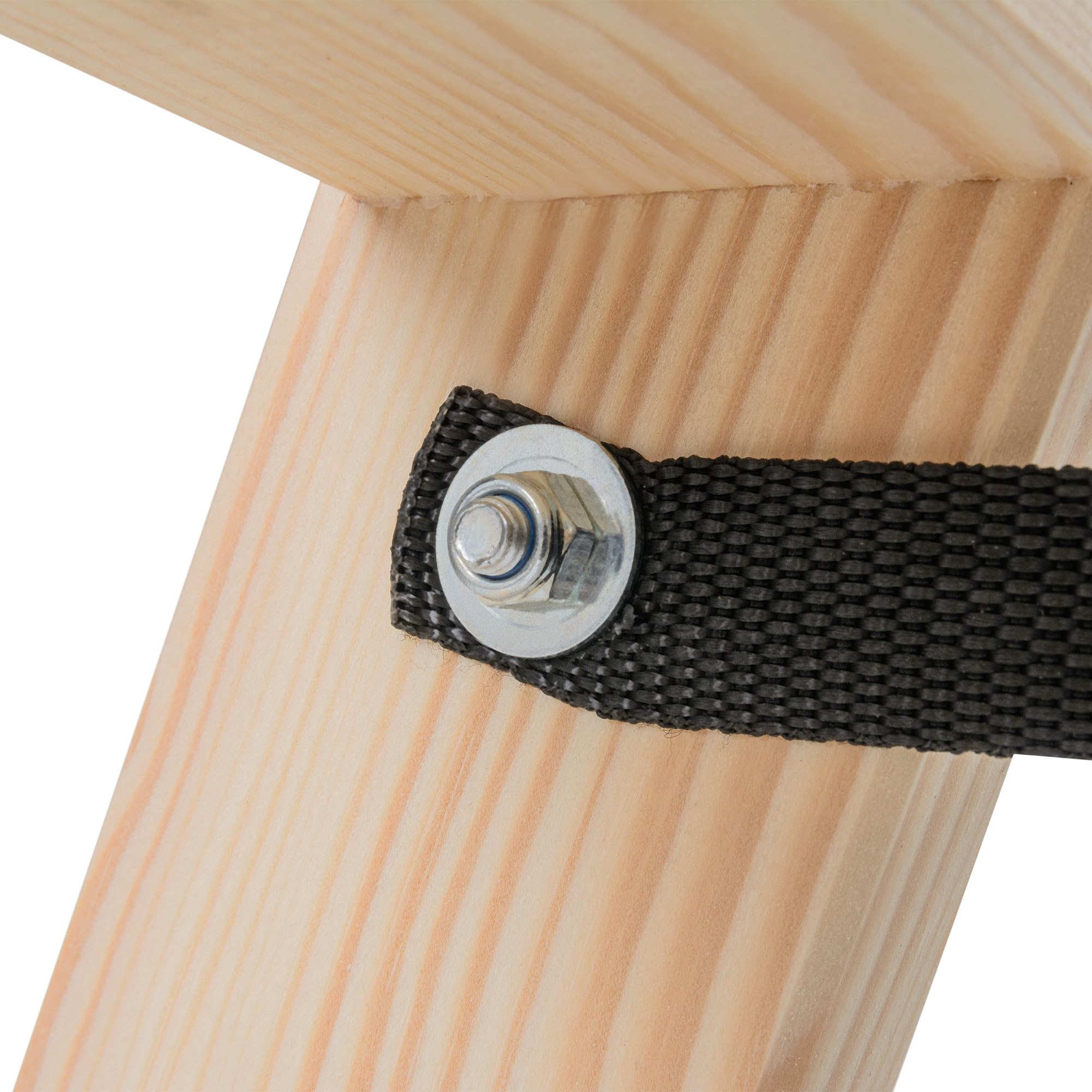 KADAX Escalera de madera plegable de 5 peldaños con gancho de acero, escalera de caballete para pintura, escalera doméstica