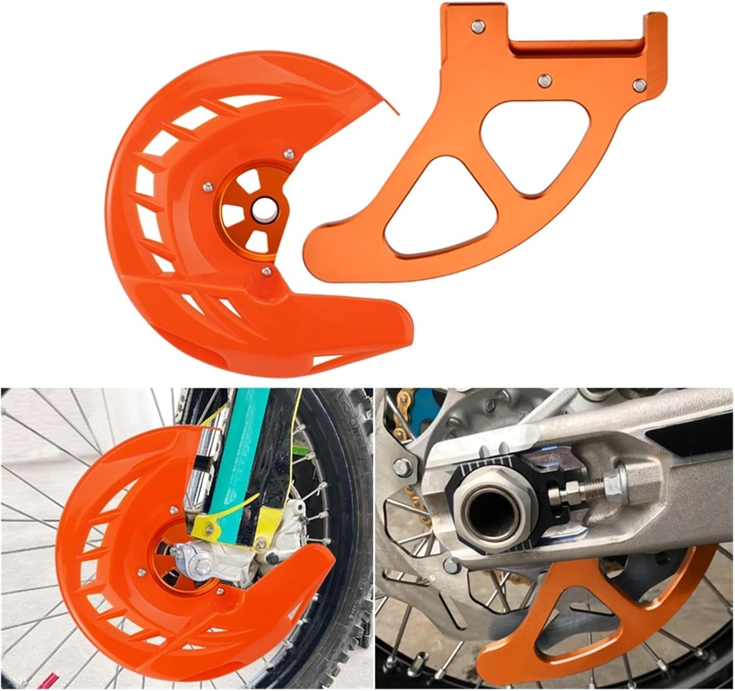 SHFT Compatible with 2016-2023 TPi EXC 300 SX 125 250 EXCF 350 SXF 450 530 XC XCF XCW XCFW SD Enduro Front Rear Brake Disc Guard Protector (Color : Rear-01)