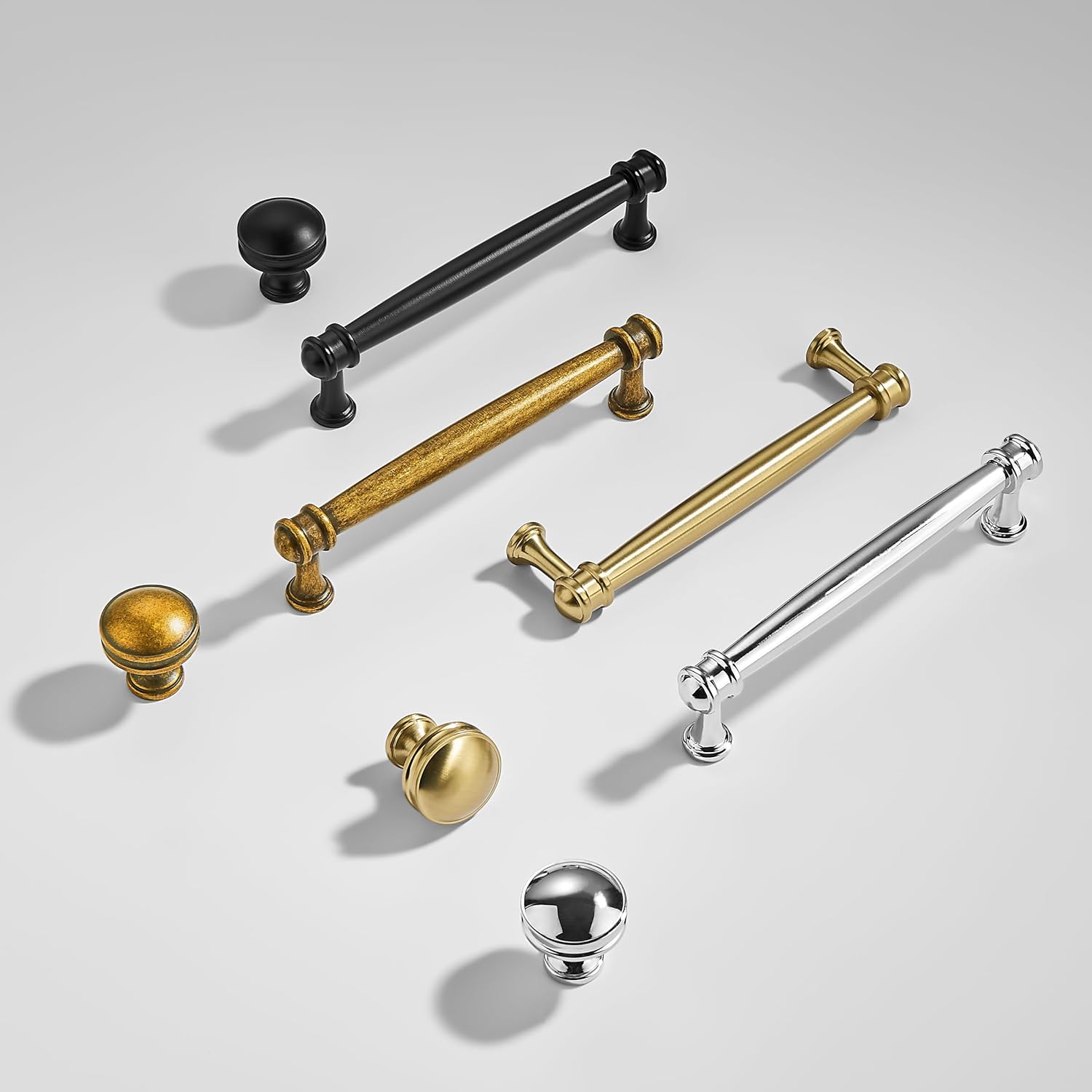 10 Pack 5 Inch(128mm) Vintage Antique Brass Cabinet Pulls Kitchen Cabinet Hardware for Cupboard Drawer Handles Dresser Pulls Antique Brass Cabinet pulls