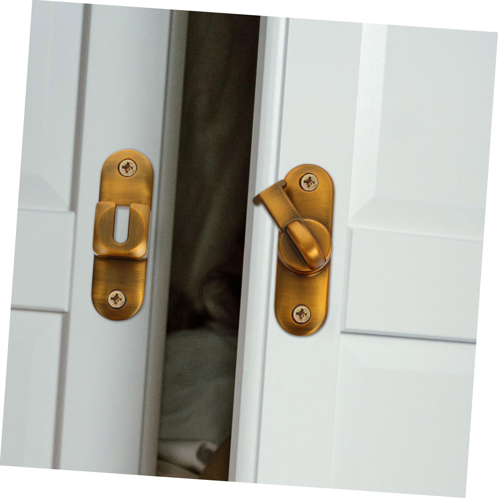 Gadpiparty 5ensembles Loquet De Sécurité Acier Inoxydable Pour Porte Coulissante Latch Résistant Pour Bâtiments Salles De Bain Et Plus
