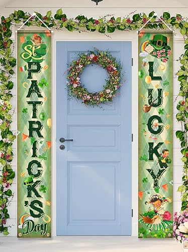 Cartel de porche de San Parker suministros vintage de San Patricio estilo retro pancarta de bienvenida para puerta delantera de la suerte para disponible en Yaxa Guatemala