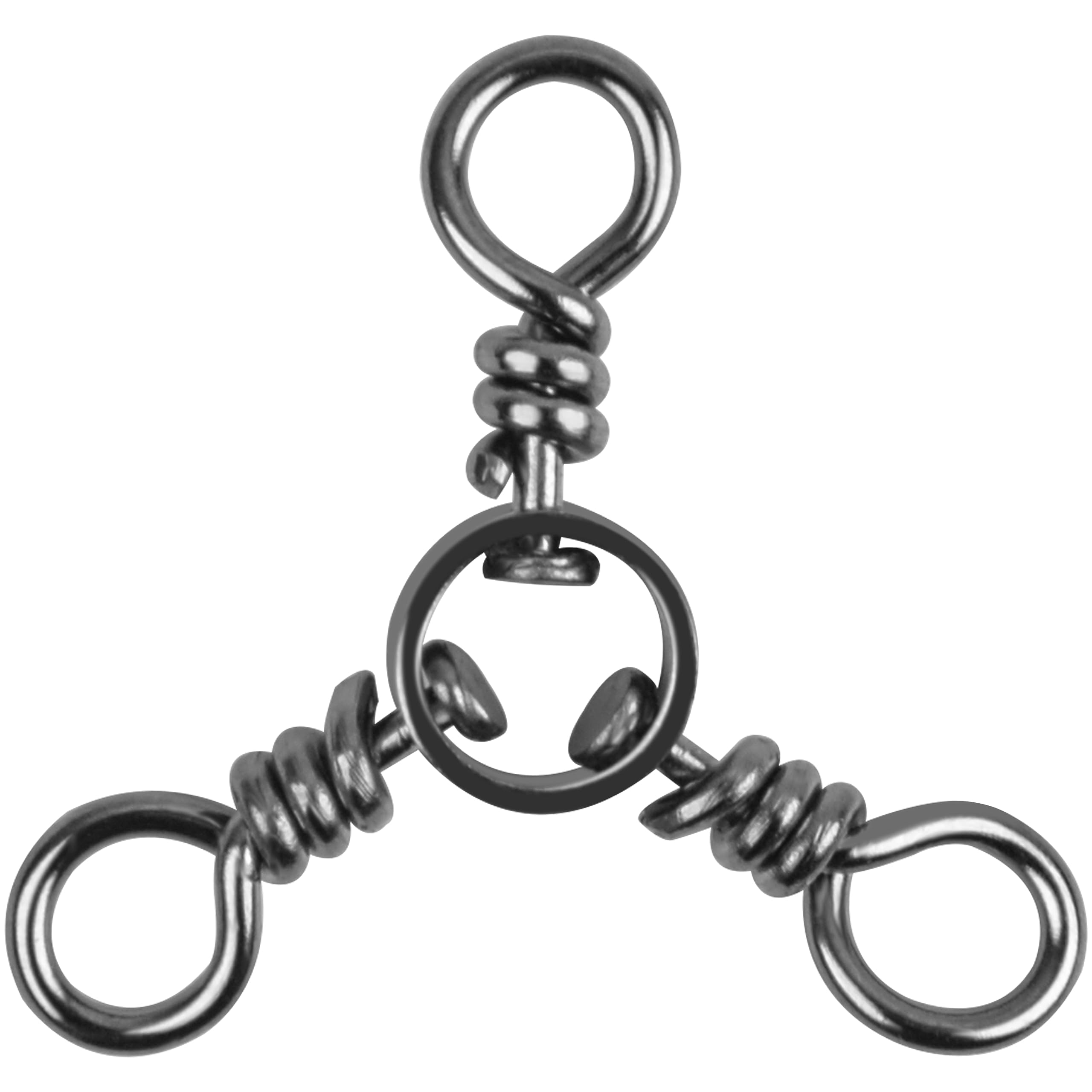 3 Three Way Swivels Fishing Tackle for Catfish Rig, 30/60pcs T-Turn Swivels Triple Cross Line Swivels Stainless Steel Fishing Lure Connectors for