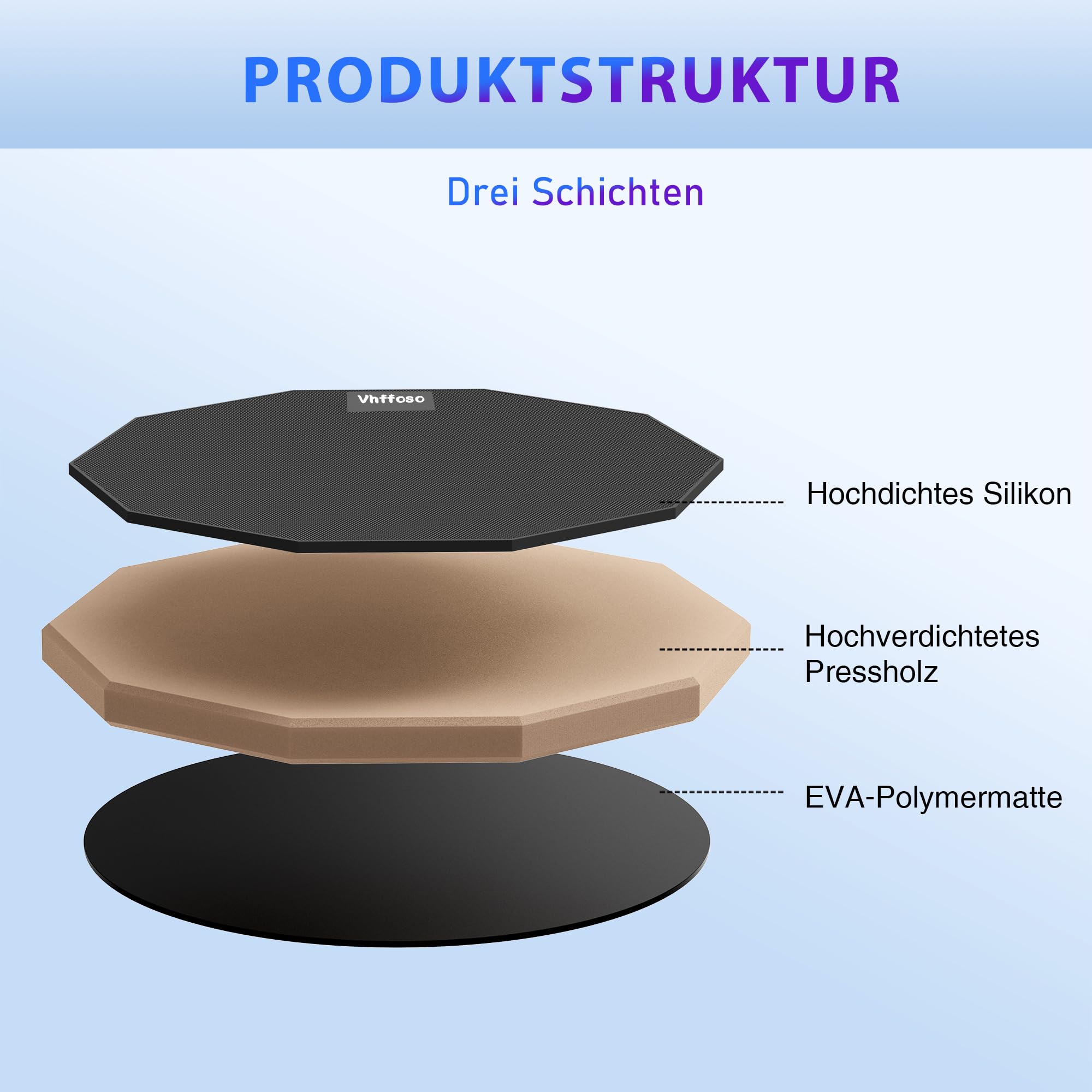 Set pad esercizi batteria 12 pollici 50-80 cm supporto nero