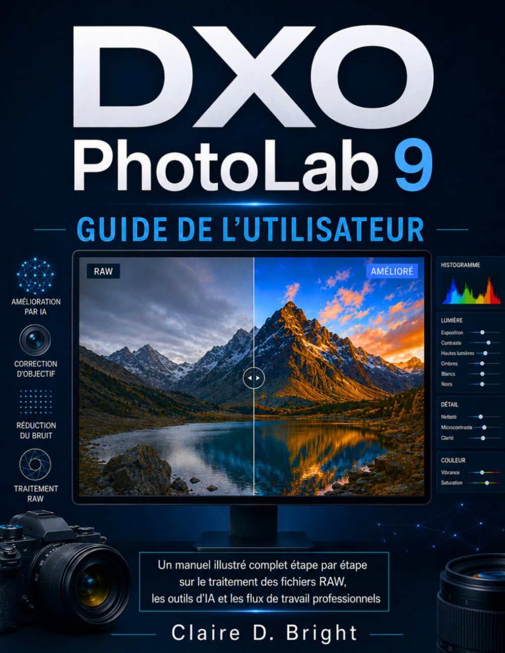 DXO Photolab 9 Guide de l'utilisateur: Un manuel illustré complet, étape par étape, sur le traitement RAW, les outils d'IA et les flux de travail professionnels