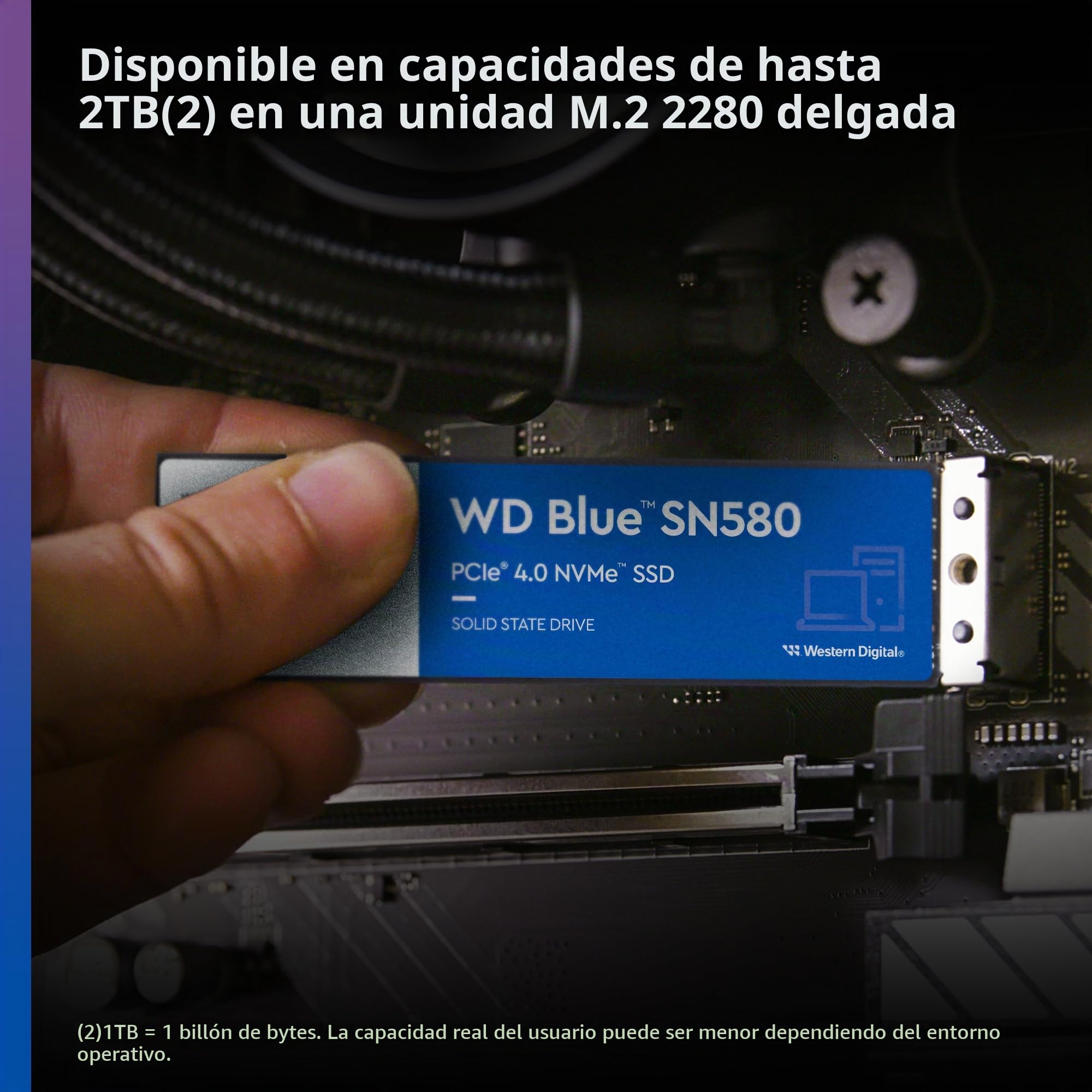 Amazon.com: Western Digital 2TB WD Blue SN580 NVMe, unidad de