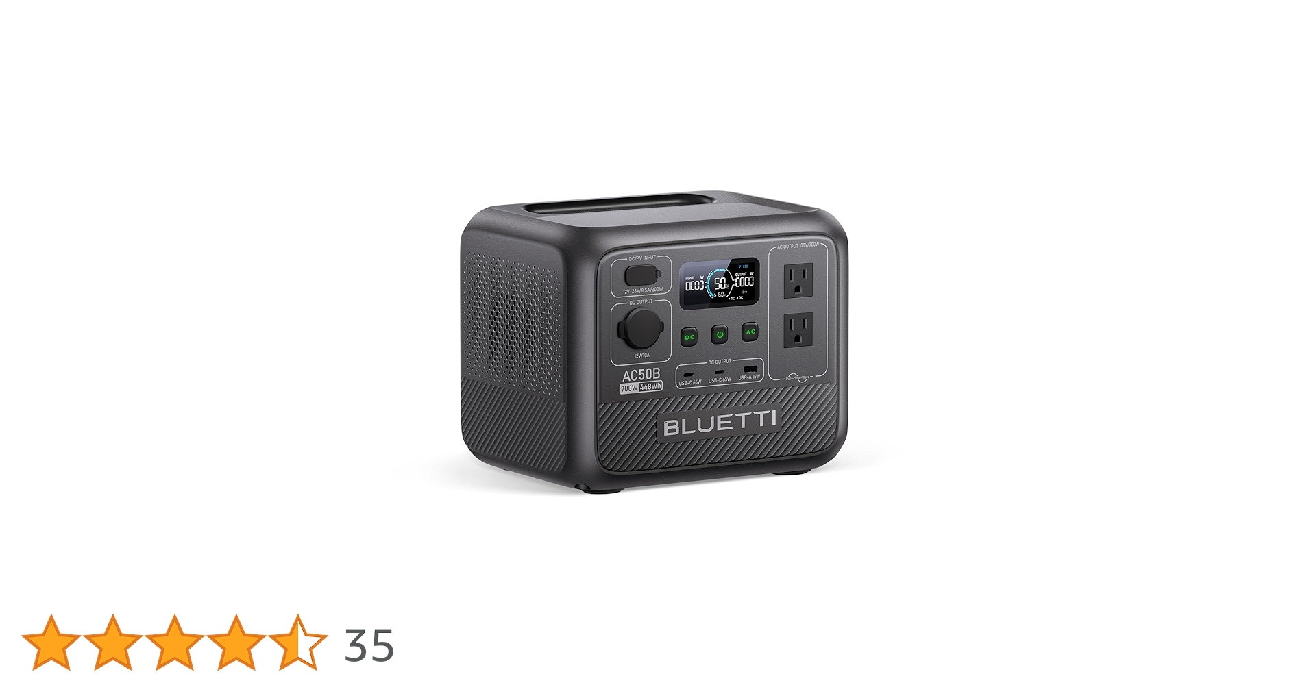 Amazon.co.jp: BLUETTI ポータブル電源 AC50B 448Wh/700W 急速