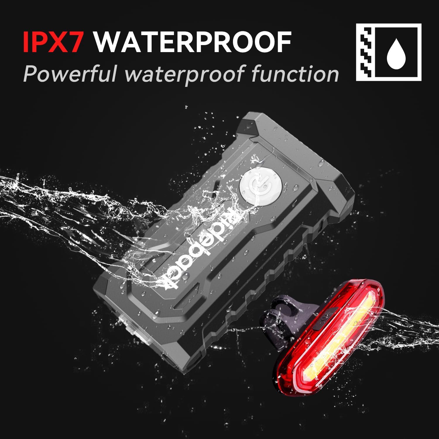 Skateboard Lights, 600 Lumens USB Rechargeable LED for Electric Longboard, Scooter, Helmet & Bike, Metal Quick-Release Mount, IPX7 Waterproof for Night Riding