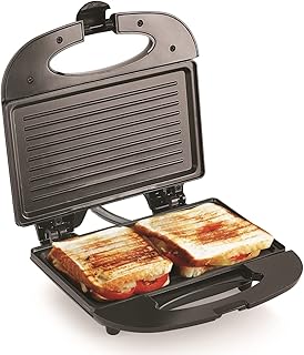 Sheffield Classic 750W Sandwich Griller | Non‑Stick Fixed Grill Plates, LED Indicator, Cool‑Touch Handle, Overheat Protection | 2‑Slice Sandwich Maker for Home, Office & Travel