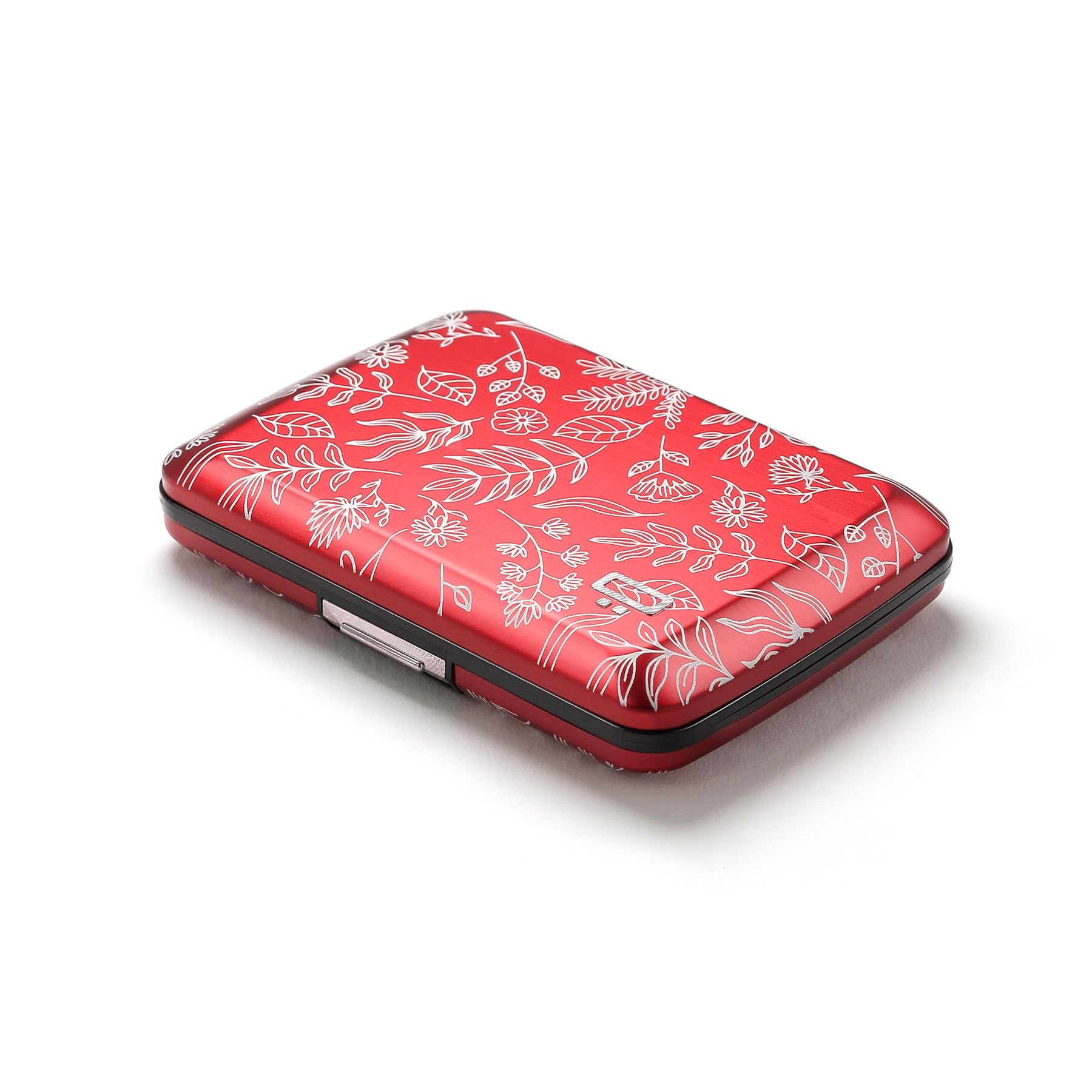 ÖGON -DESIGNS- Aluminum card holder with metal lock, RFID protection against fraud and demagnetization, compact wallet, Smart Case OSLO model