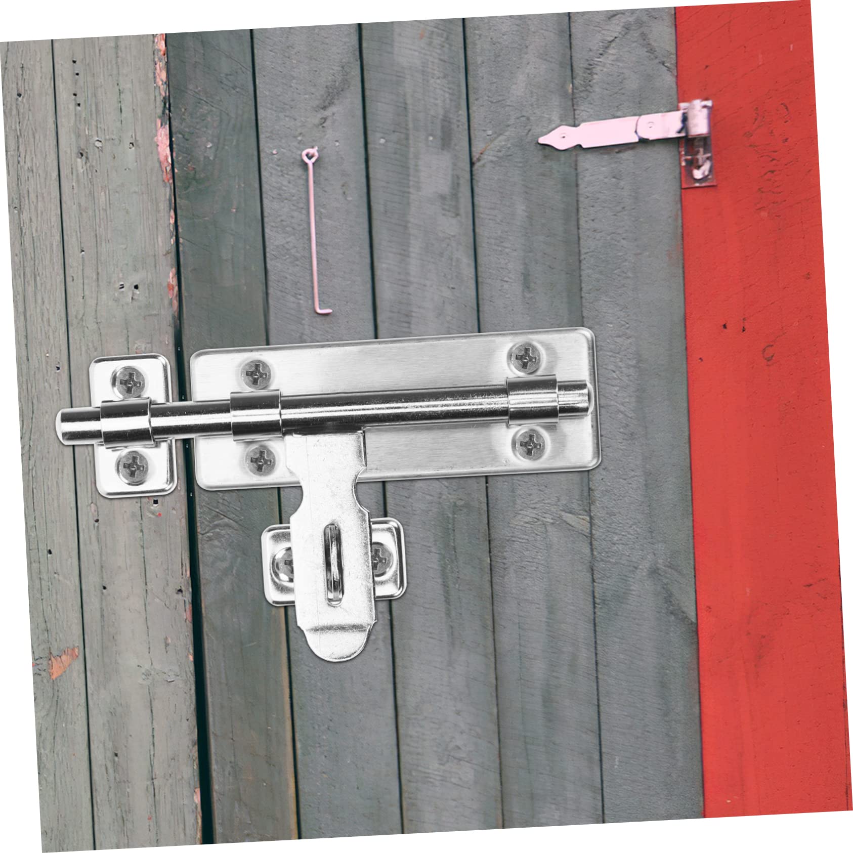 Pestillo de puerta, cerradura de puerta, 2 piezas de protección de puerta corrediza oculta, palanca de bloqueo, Perno de palanca, cerradura deslizante al ras, Perno de acción, Perno de puerta