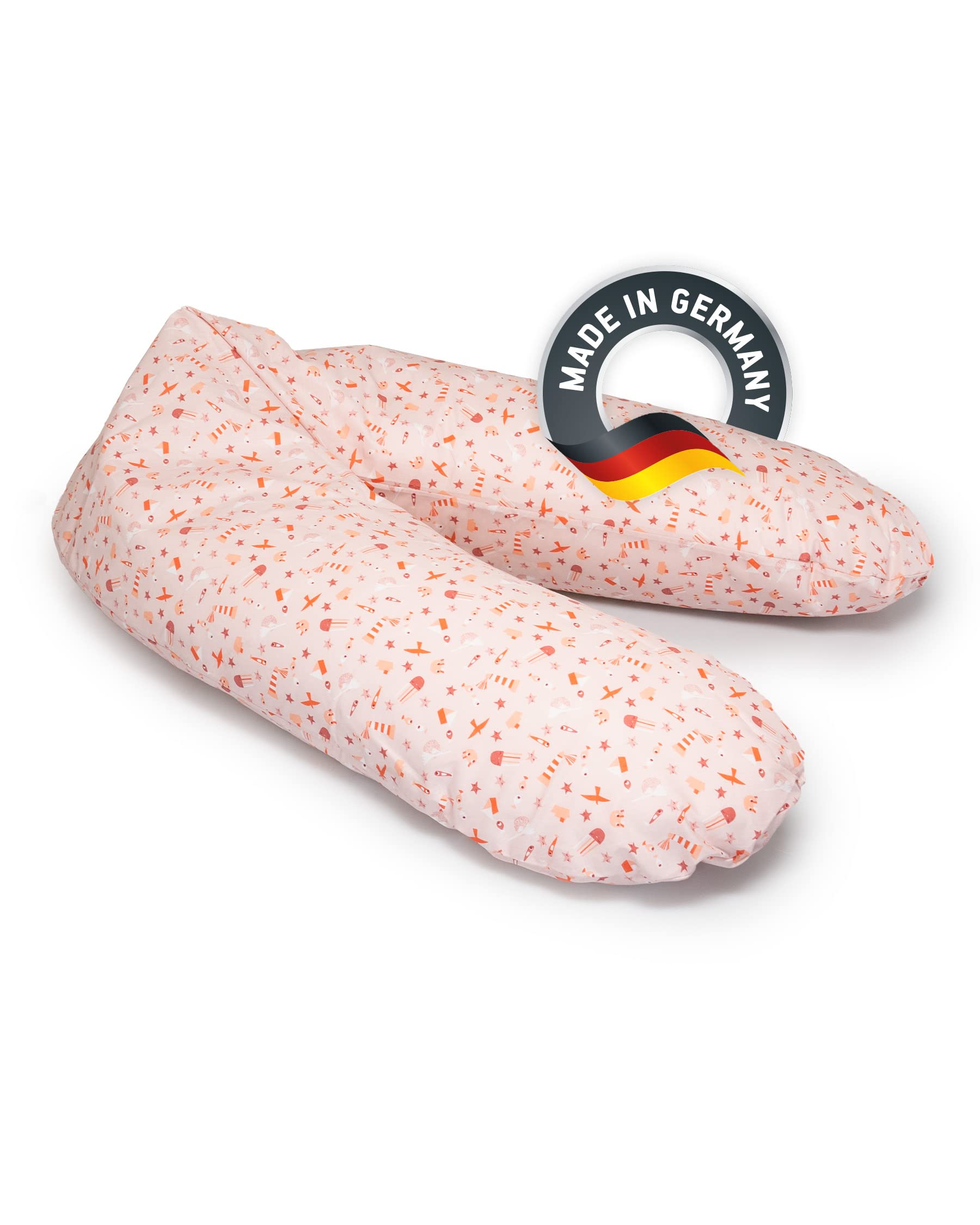 Cojín de lactancia – Cojín de embarazo de alta calidad – suave cojín de algodón – Almohada para dormir de lado libre de sustancias nocivas – 190 cm – Starfish
