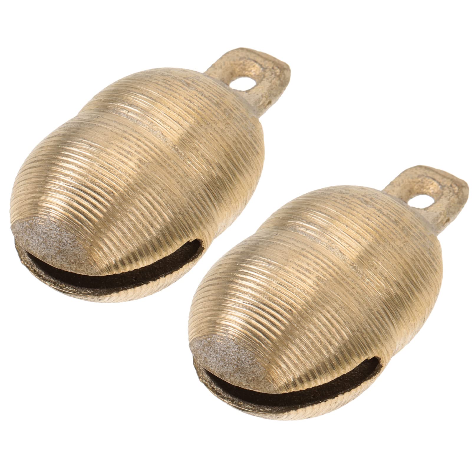 GRIRIW 2pcs Pet Bells Brass Dog Collar Accessories for Training Unique Design for Cattle Sheep Durable Skin-friendly Material for Crafting Diy Projects