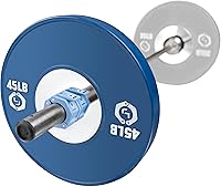 Vista 2 de Lock-Jaw Sport - Collar olímpico de barra - Abrazadera de barra de liberación rápida (azul claro)