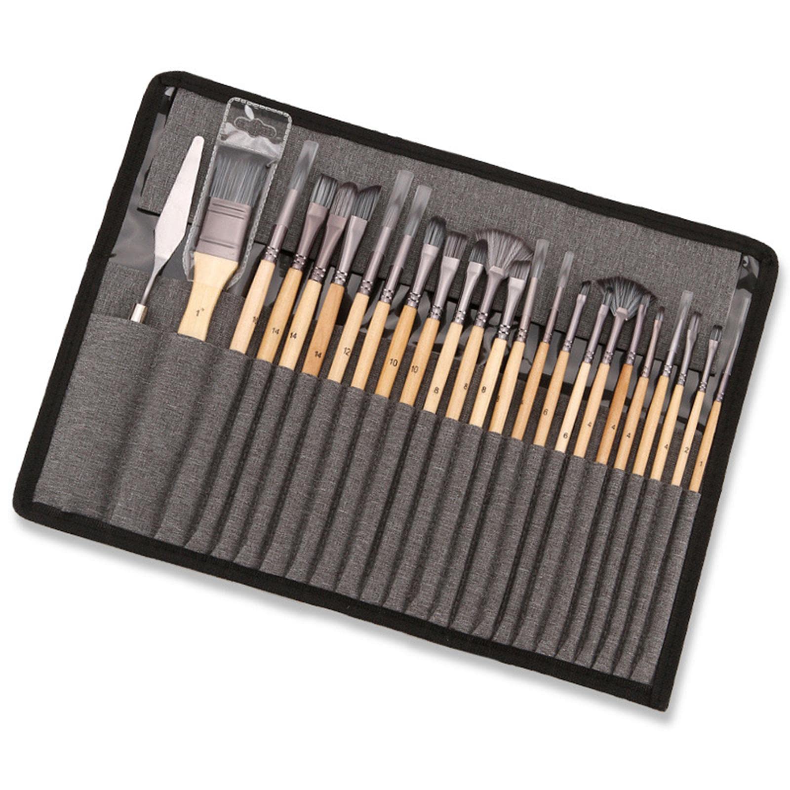 Colcolo 24 Teiliges Professionelles Pinselset für Aquarell Anfänger