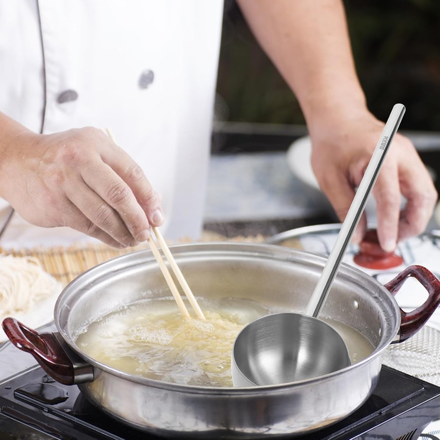 Stainless Steel Ladle Soup Spoon with Long Handle 75ml Silver